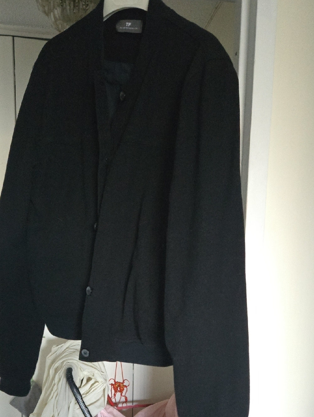 Black Women's Jacket - Classic Button-Front Coat